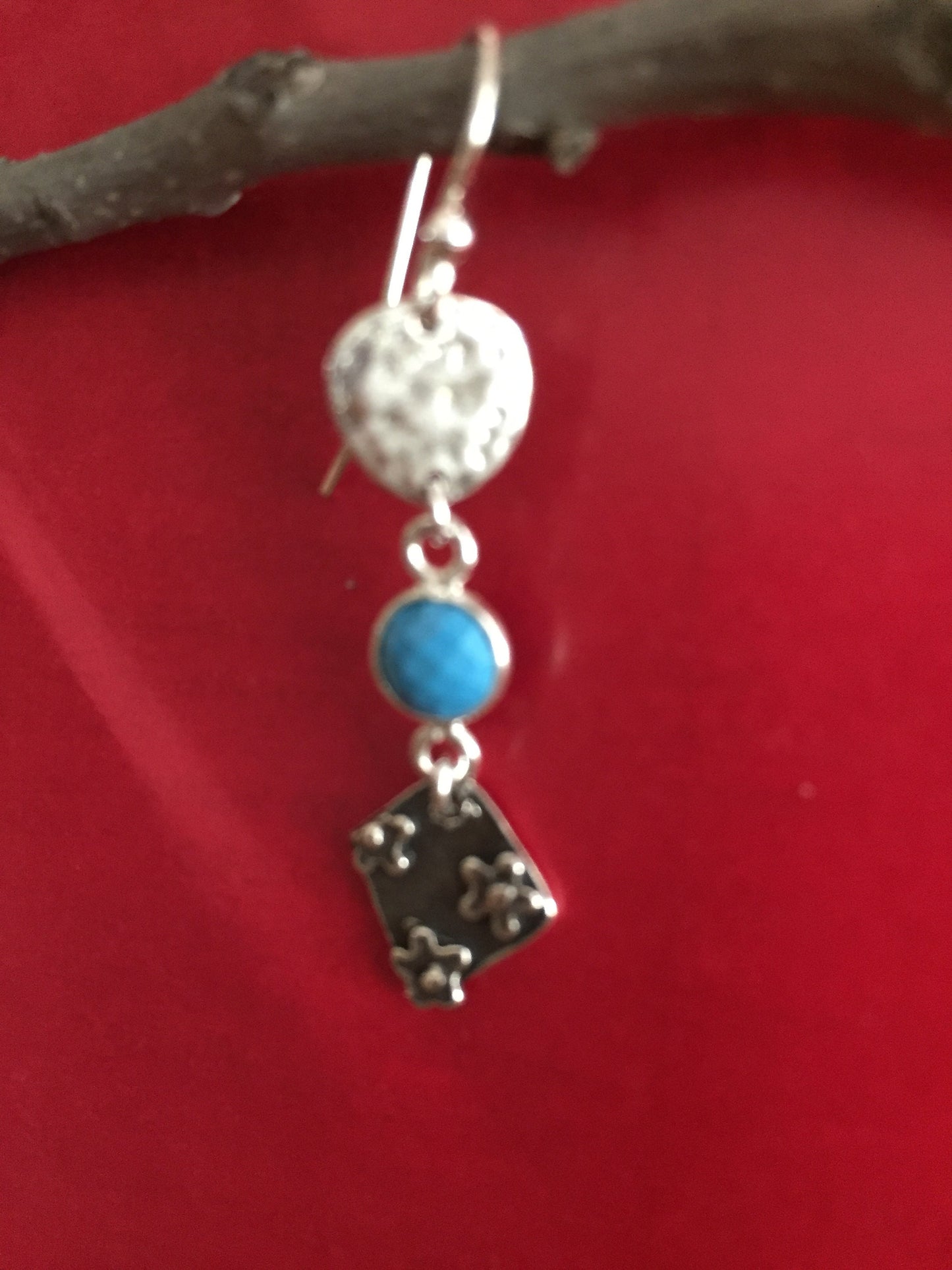 Sterling Silver Shorter Artisan Dangle Earrings
