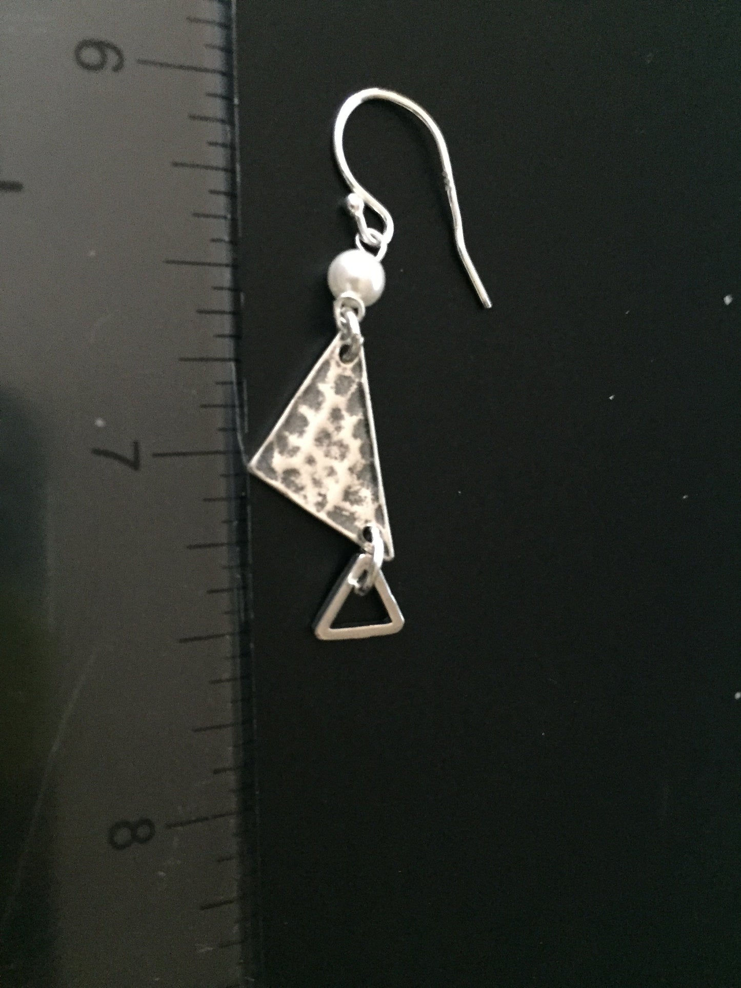 Sterling Silver Minimalist Style Triangle Earrings