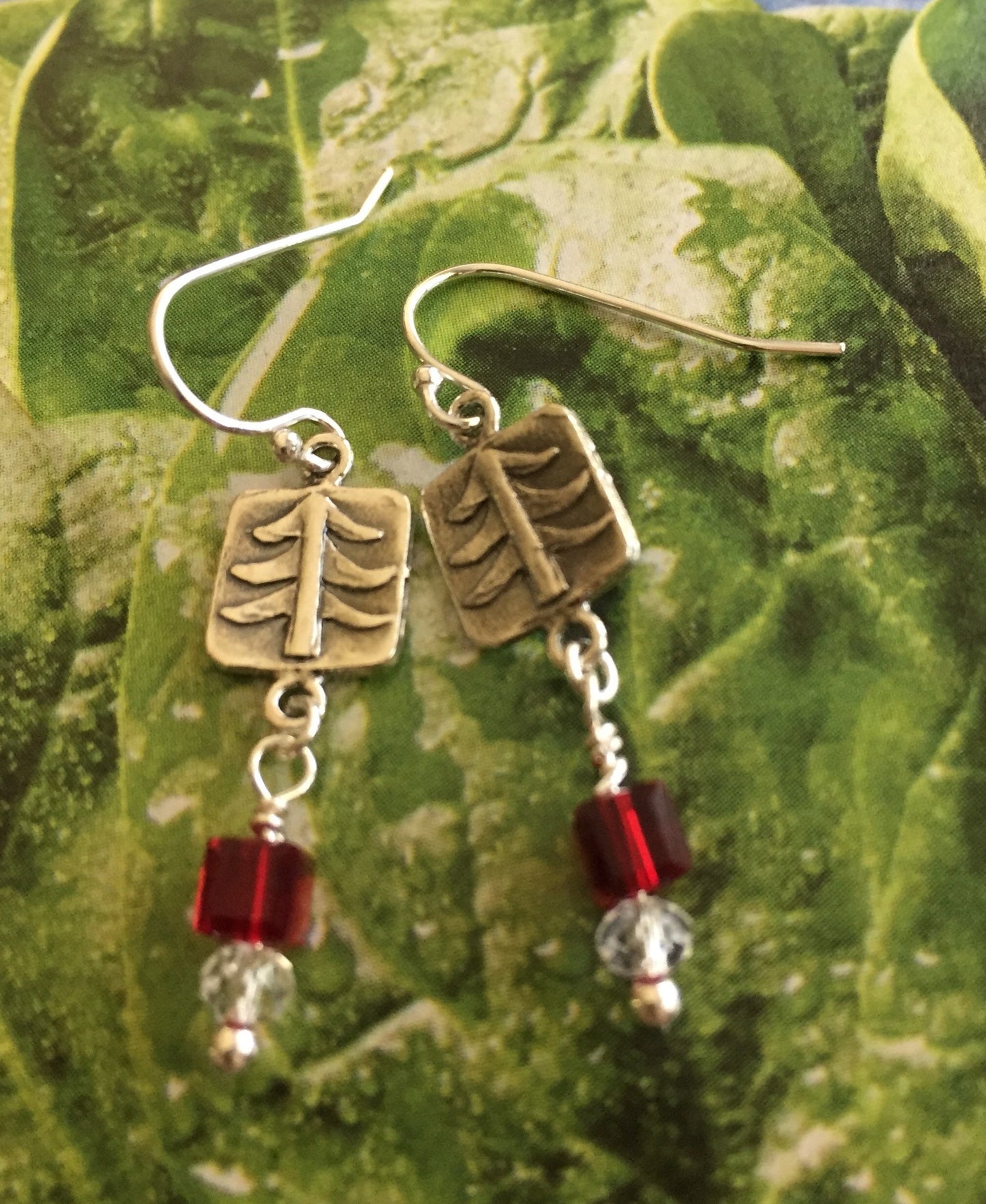 Sterling Silver Winter Christmas Trees with Dangles