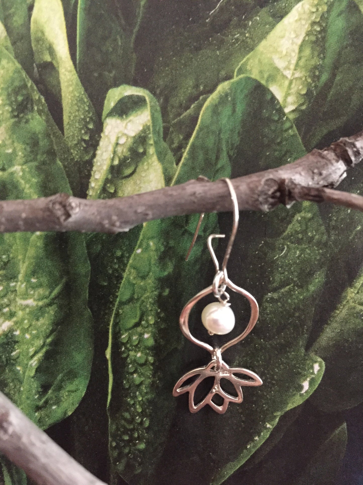 Sterling Silver Classic Lotus Flower Earrings