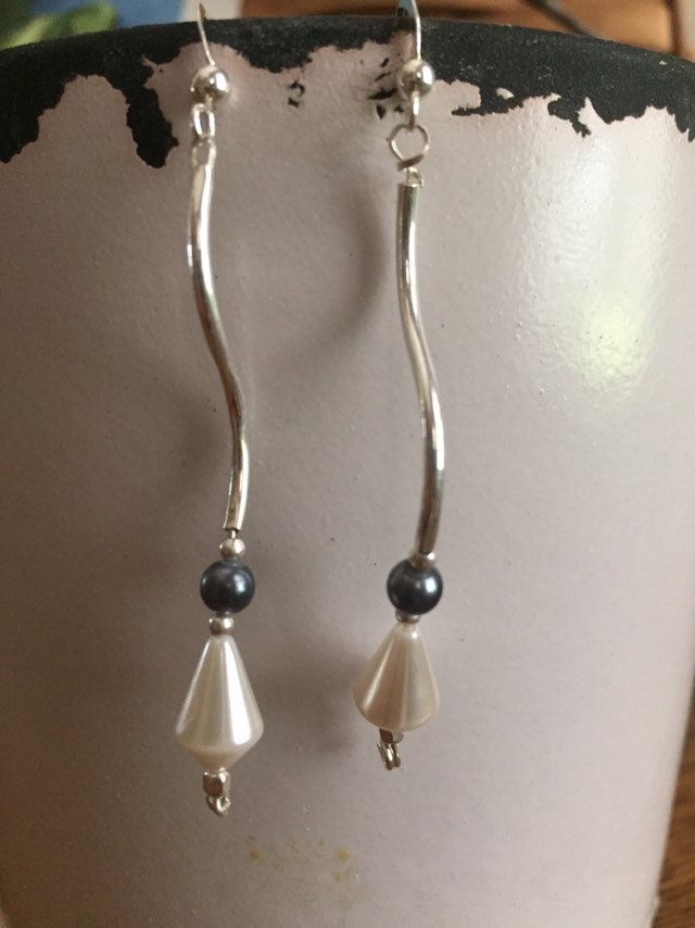 Sterling Silver "S" Curve Dangle Earrings
