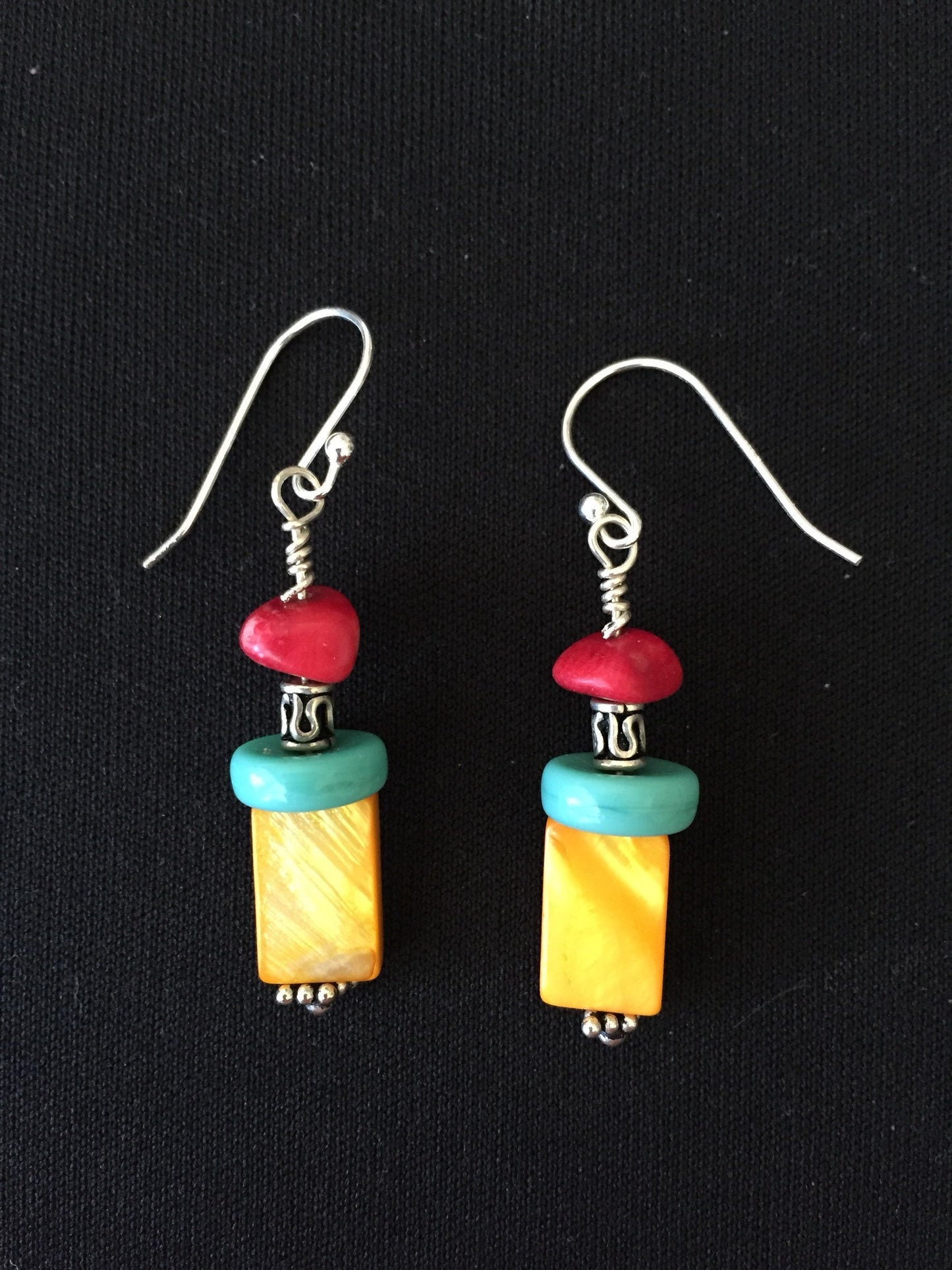 Sterling Silver Organic Style Dangle Earrings