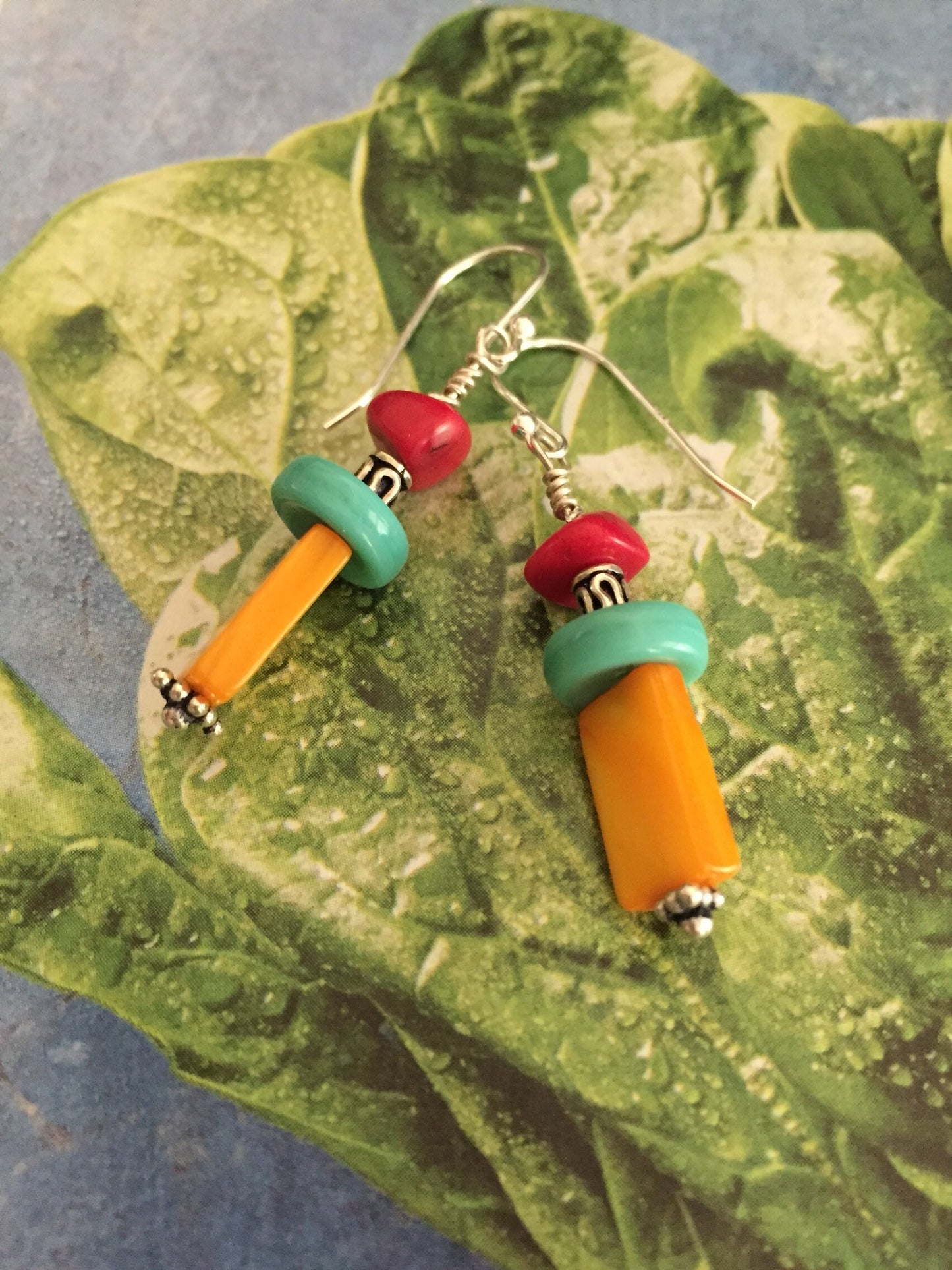 Sterling Silver Organic Style Dangle Earrings